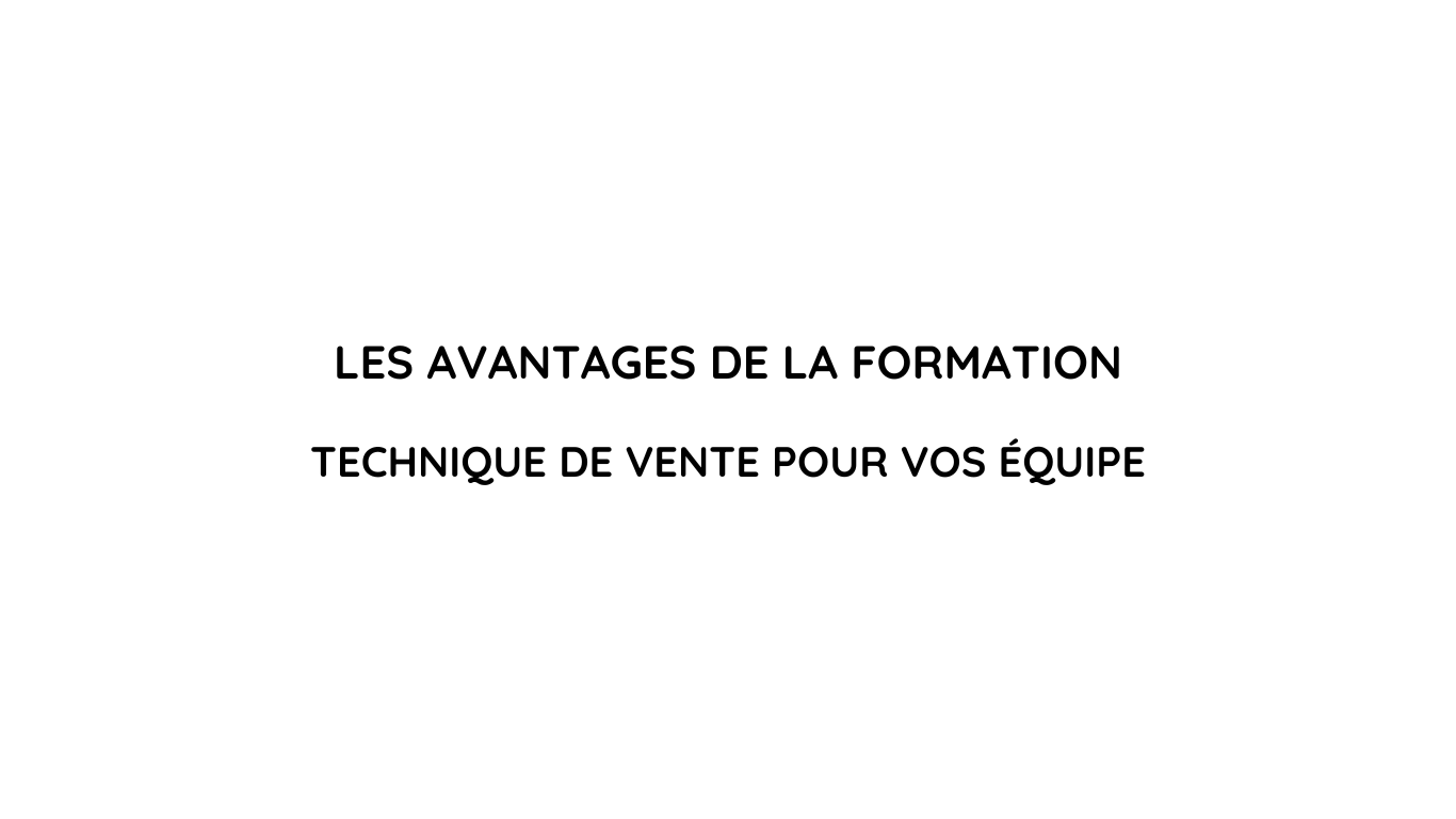 former vos équipes en techniques de vente - Rév'L recrutement et formation